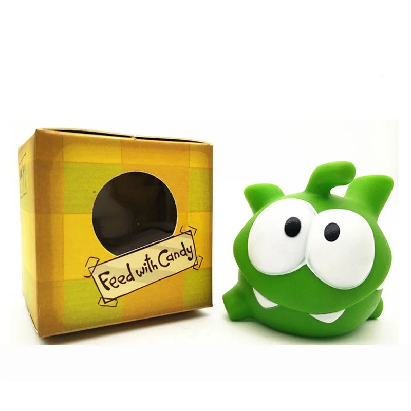 Срезанная веревка Om Nom плюшевые игрушки куклы 20 см мультфильм Зеленая лягушка конфеты монстр мягкие животные куклы Дети подарок на день рождения