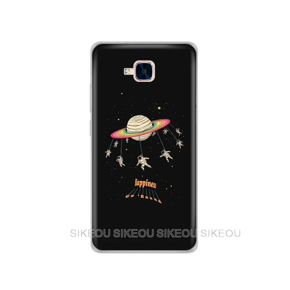 52147 Чехол для huawei Honor 5C, силиконовый чехол, русская версия, задняя крышка для huawei Honor 5C, без отверстия для отпечатков пальцев, черный астронавт - Цвет: 52147