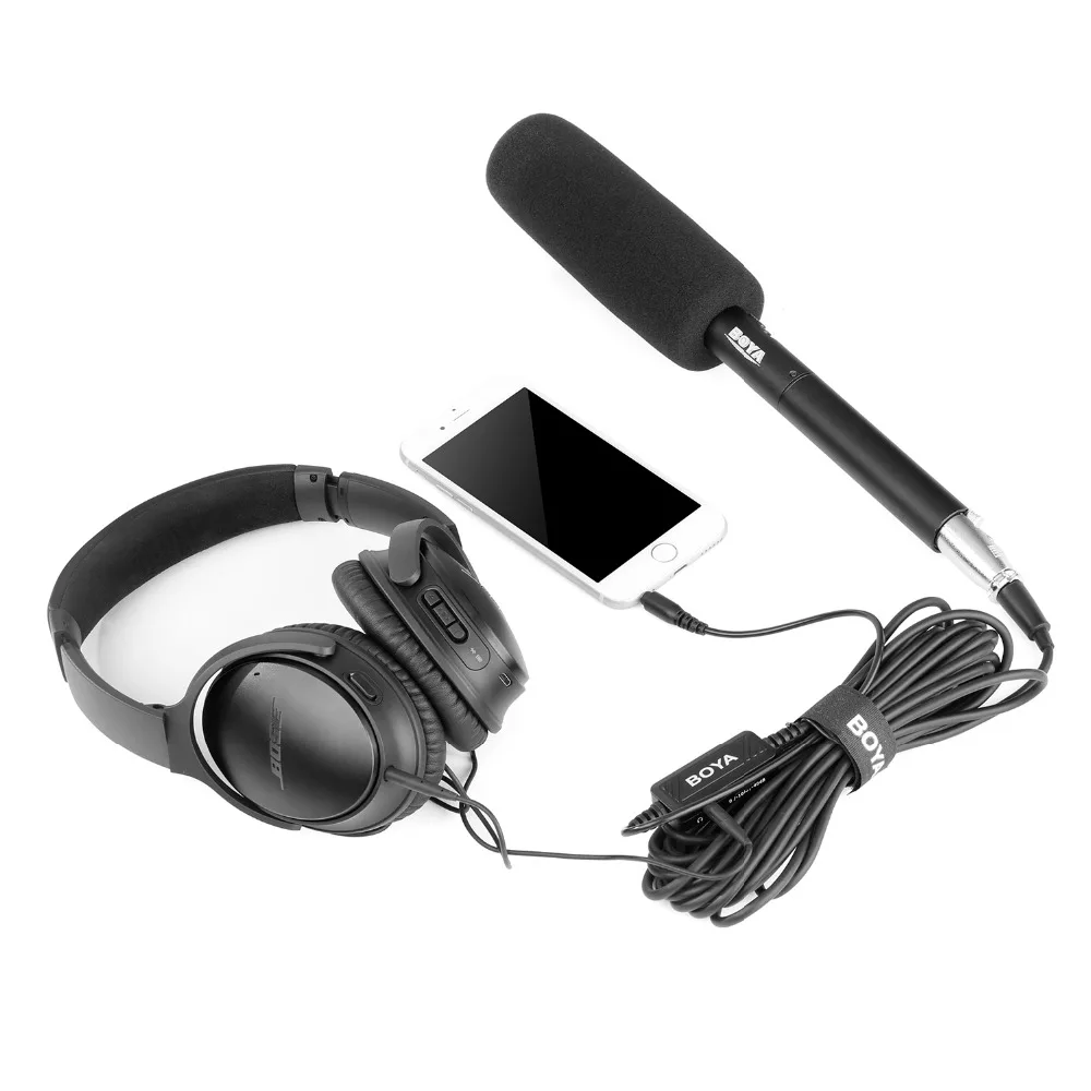 BOYA BY BCA6 3 5 мм к XLR вход микрофонный кабель адаптер со встроенным предусилителем