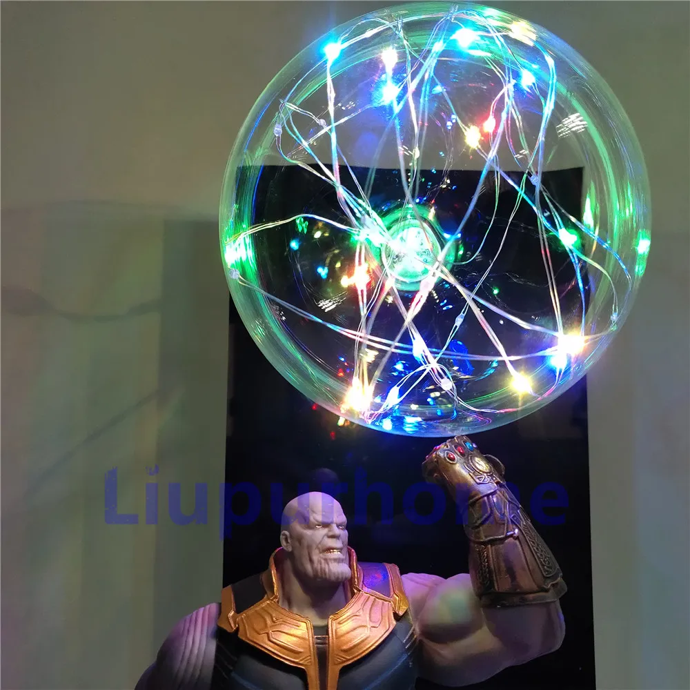 Lampara Мстители Endgame Thanos Infinity Gauntlet светодиодный ночной Светильник Flash дисплей набор Фильм Мстители фигурка танос DIY лампа игрушки