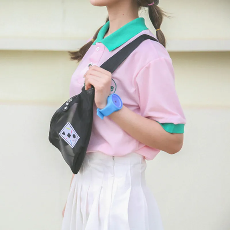 Adiyate сетки Прозрачный поясная сумка прозрачная ткань сетка для Для женщин