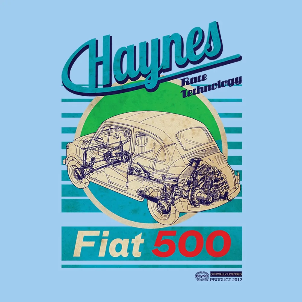 Немецкая классическая мужская футболка Fiat 500 в синюю полоску новинка 2019 года 100%
