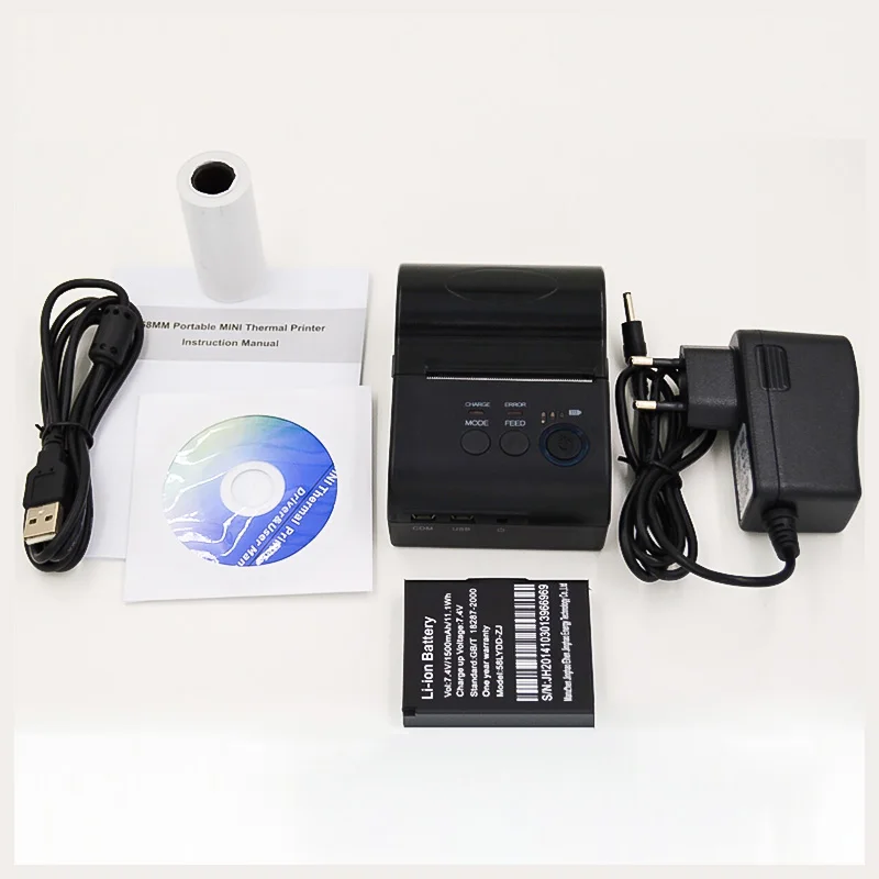 Термальный принтер билета 58 мм POS USB чековый маленький штрих кода для билетов