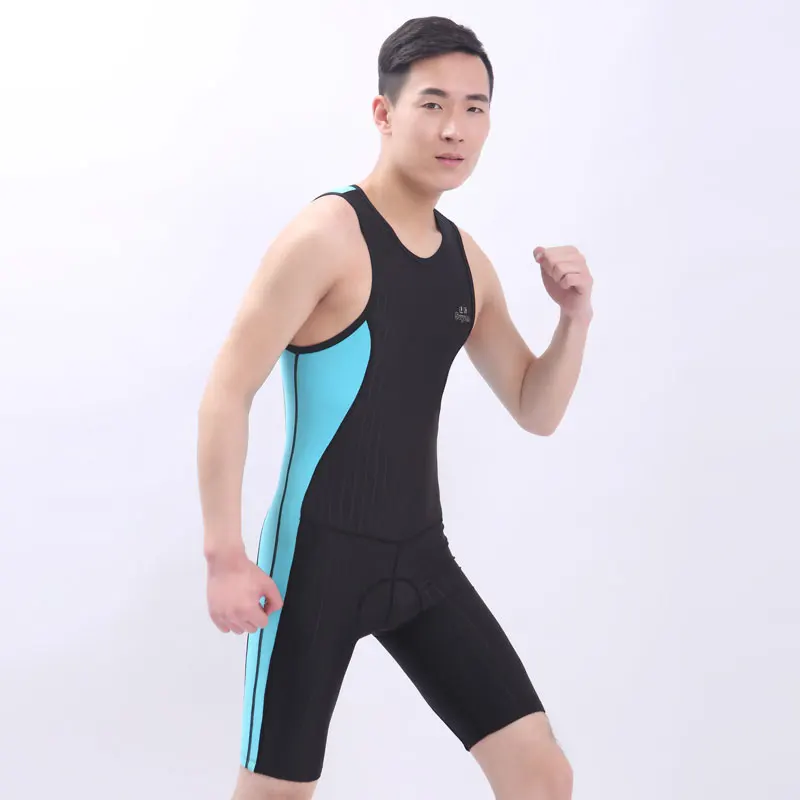 

Men Women's Ironman Triathlon Padded Tri Suit Bike Bicycle Cycling one-piece men Sleeveless Summer Coverall Jumpsuits