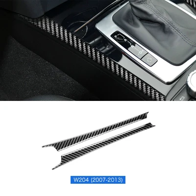 Part B Скорость полета для Mercedes Benz W204 аксессуары для W204 Mercedes Benz наклейка из углеродного волокна внутренняя отделка автомобиля панельная Накладка для коробки передач - Название цвета: Part B