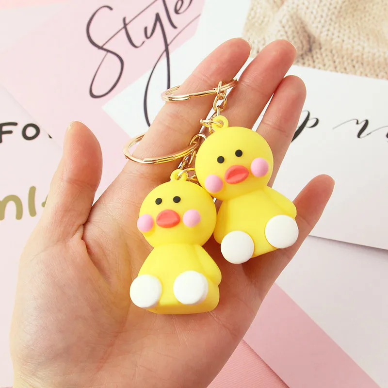 3 шт. креативная Милая Желтая резиновая утка Ducky брелок сумка Подвеска Брелок для
