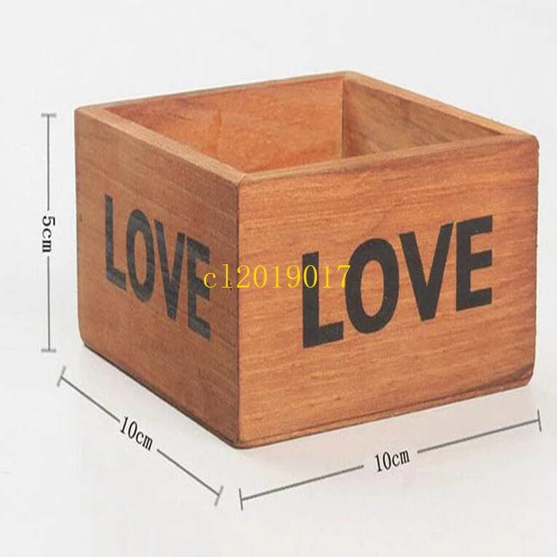 100 шт. деревенский Натуральный Деревянный сердечный буквенный суккулент