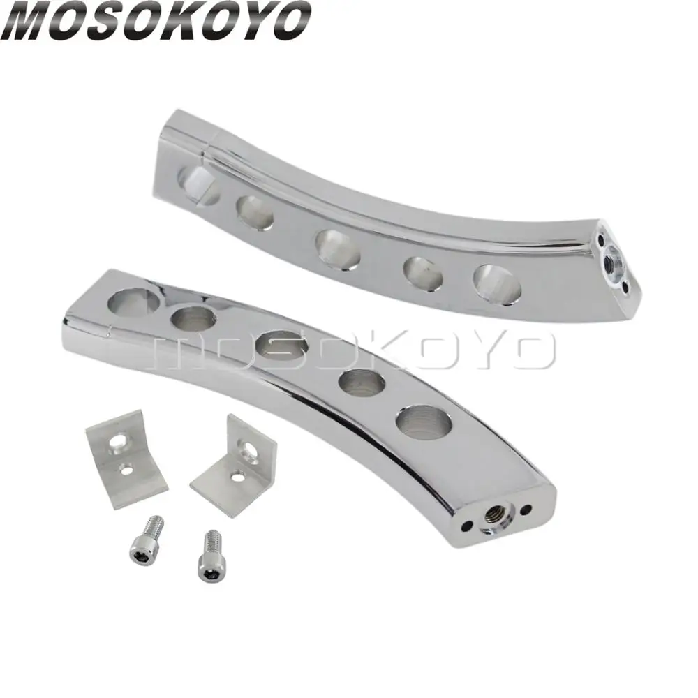 Chrome Хромированный руль для мотоцикла с 5 отверстиями 6," Rise Bar Mount для Suzuki Boulevard M109R 2006-2009 Черный - Цвет: Chrome