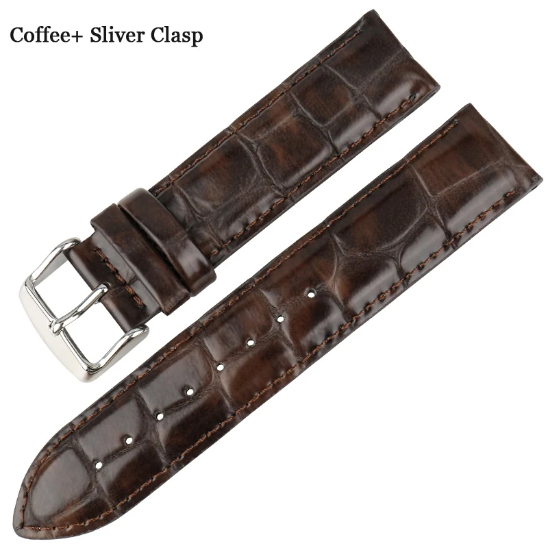 Coffee B Silver MAIKES, модные новые аксессуары для часов, простые белые ремешки для часов для мужчин или женщин, ремешок для часов для замены мужских Т-браслетов - Цвет ремешка: Coffee B Silver