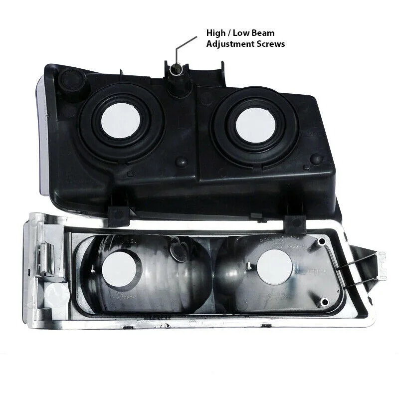 2 шт. автомобильные фары в сборе для Chevrolet Silverado 2003 2006 черная фара бампер лампа|Фара