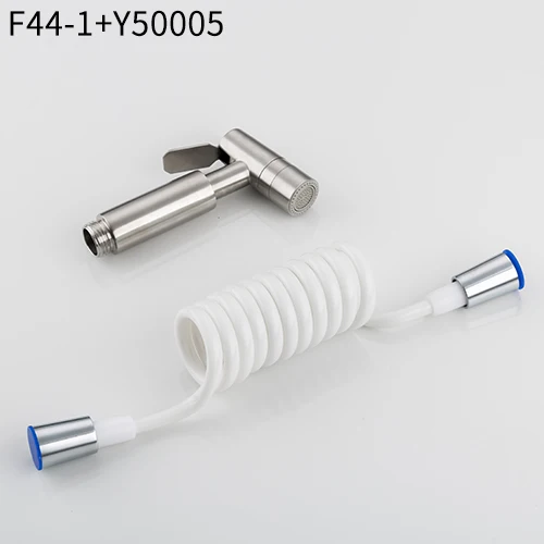 Y50005 F44-1 Frap New Bathroom Toilet Bidet 304 Stainless Steel Toilet Spray Gun Set Brushed Small Shower Bidet Personal Hygiene Y50005+F44-1 - Цвет: Y50005 F44-1