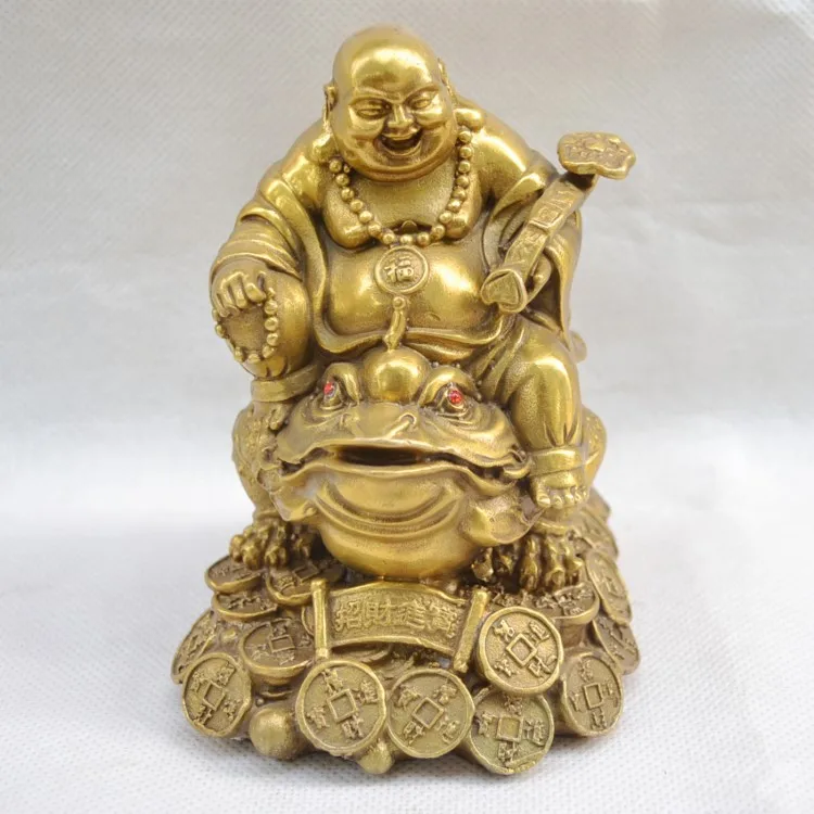 Медная медная статуя Будды Золотая жаба lucky feng shui украшение бронзовые аксессуары