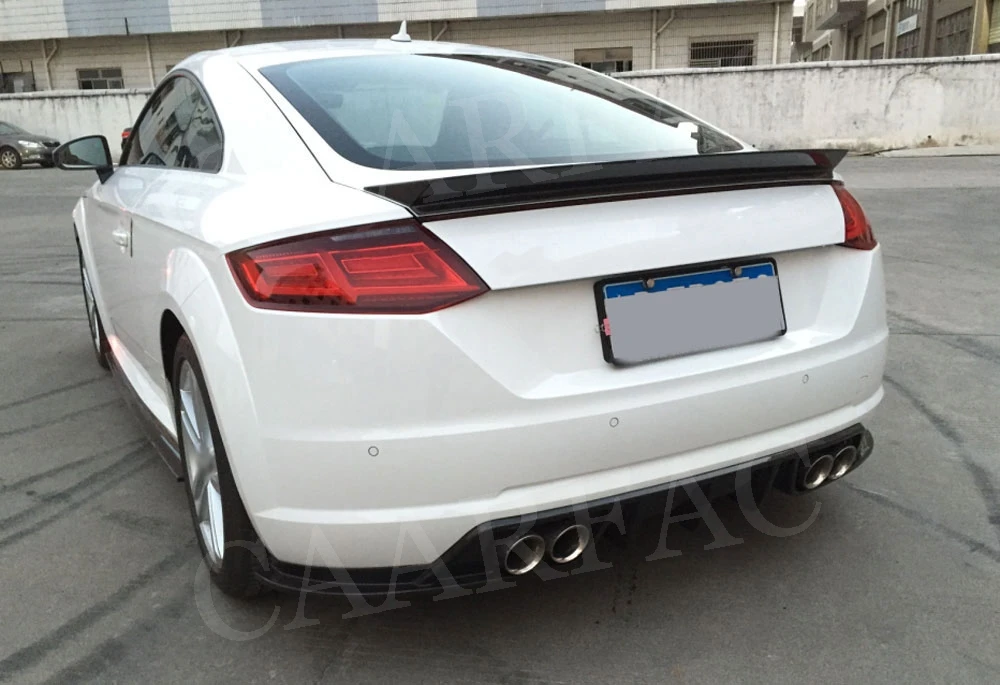 Углеродного волокна задний спойлер для Audi TT TTS TTRS BT Стиль frp зад багажник крылья