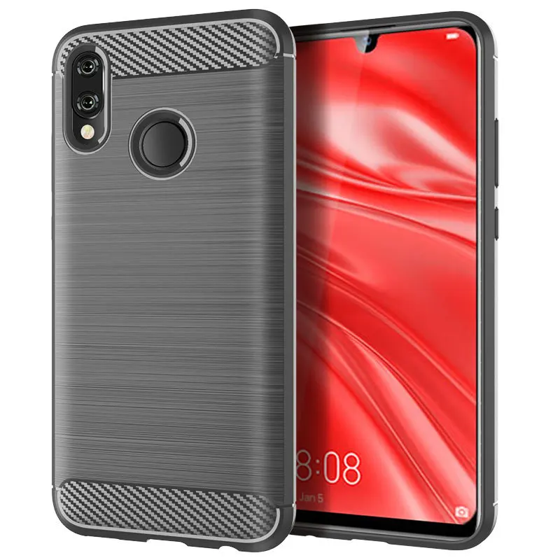 Карбоновый чехол для телефона для Huawei NOVA Lite 3 чехол Мягкая Силиконовая накладка на заднюю панель чехол для телефона для Nova Lite 3