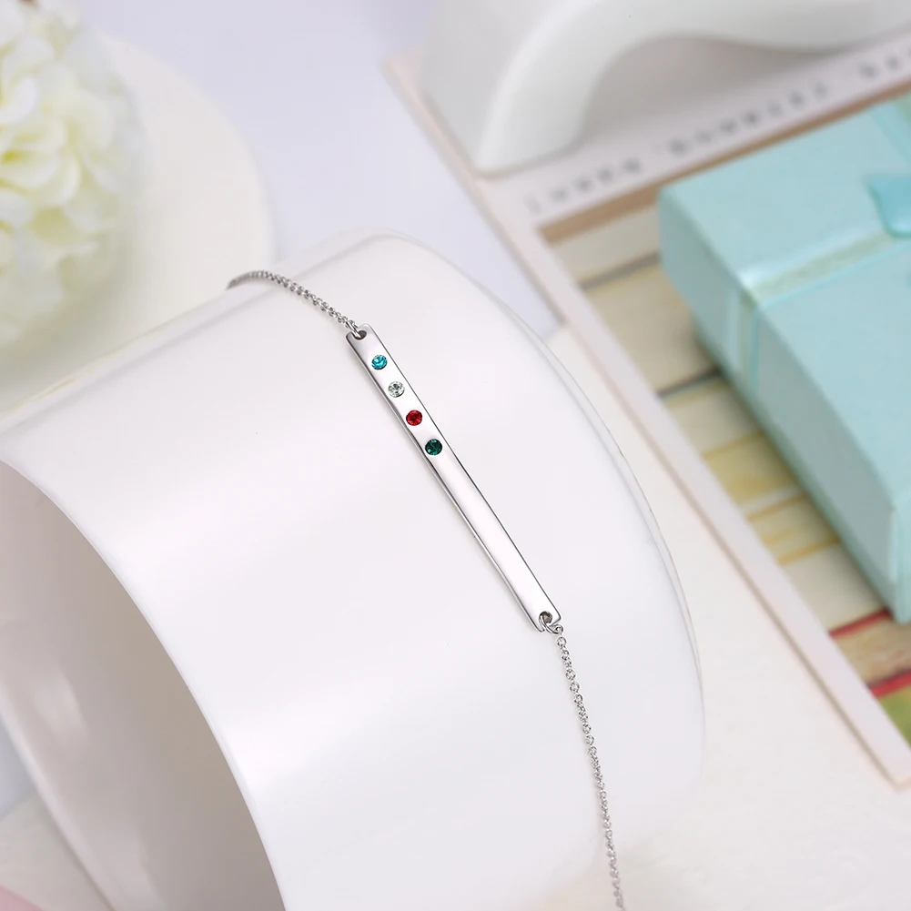 Браслет LEKANI с кристаллами Swarovski из стерлингового серебра S925 пробы, модный простой браслет, роскошные ювелирные изделия с кристаллами Genunine
