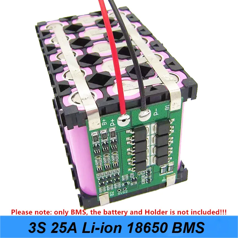 3S 25A для отвертки Li Ion 18650 BMS PCM плата защиты батареи с балансом литий ионного
