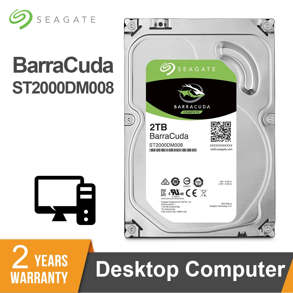 Seagate новый 2 ТБ Настольный HDD внутренний жесткий диск оригинальный 3 5 ''ТБ 7200RPM