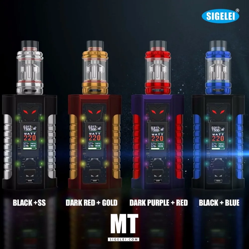 100% оригинал от компании 2017 новые Sigelei электронная сигарета MT 220 Вт батарейный блок