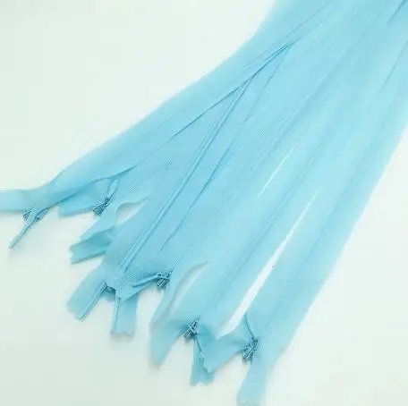 BLUE CNCRAFT 10 шт./лот 40 см невидимая молния Подушка юбка скрытая 3# Нейлон молния для шитья/одежды аксессуары DIY ручной работы ремесло - Цвет: BLUE