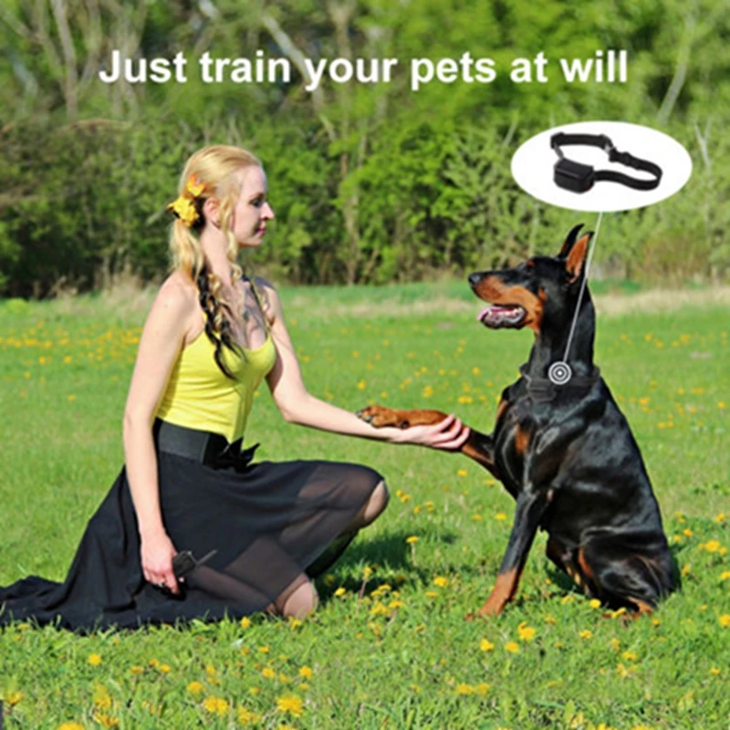 Pet Dog Training Collar Waterproof Rechargeable LCD 100LV Electric shock vibration remote training dog accessories 4 Mode | Дом и сад