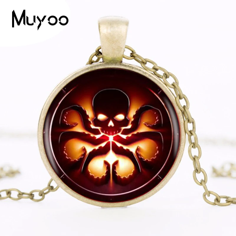 Ожерелье с круглым кулоном Cthulhu Hydra длинное винтажное ожерелье ручной работы в