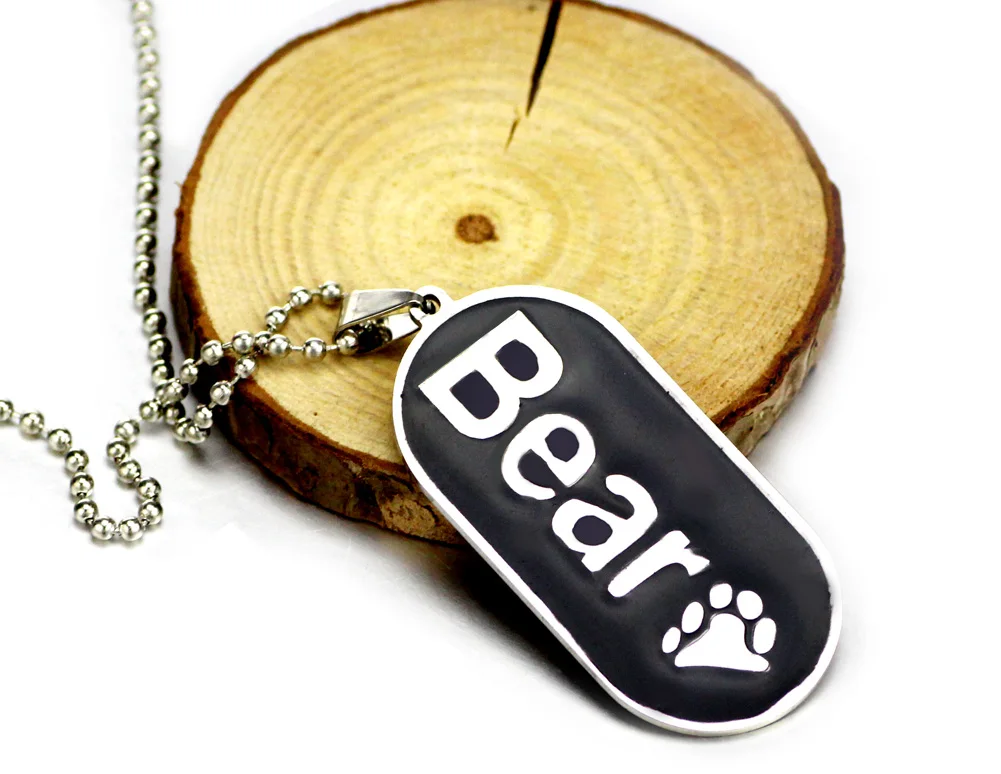 Ожерелье с овальным кулоном и медвежонком|necklace necklace|pendant necklacegay necklaces |