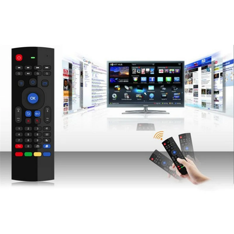 MX3 беспроводная клавиатура с подсветкой Air Mouse 2 4G радиочастотная голосовым