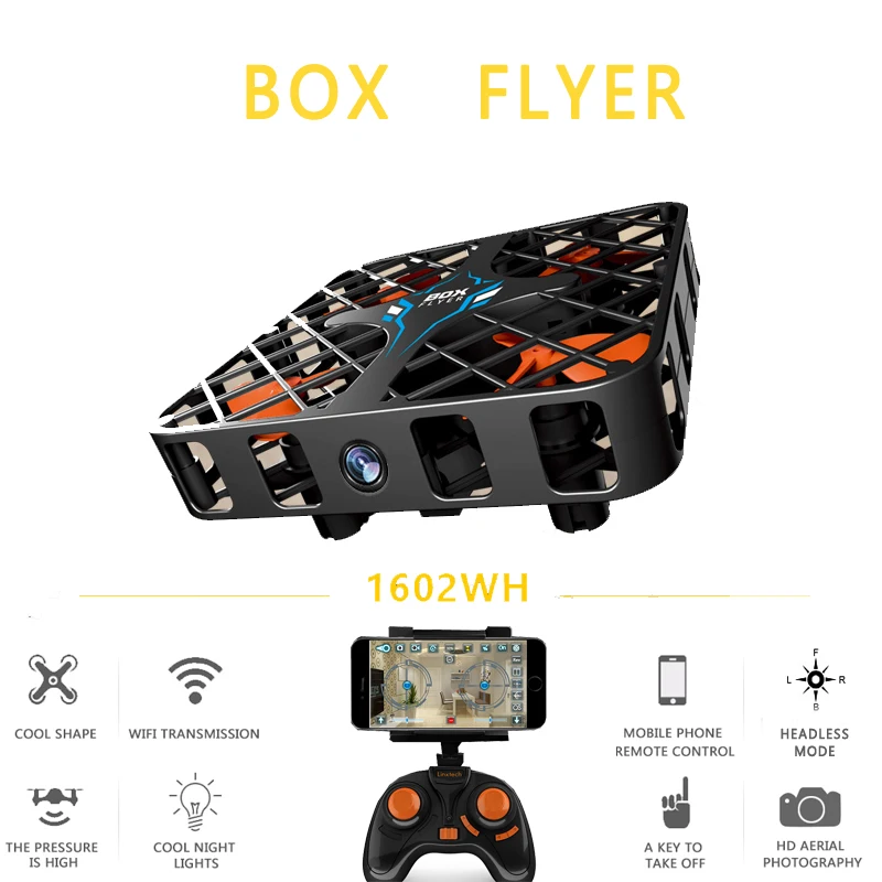 Квадрокоптер EBOYU (TM) 1602WH Wi Fi FPV 2 4G 6 осевой гироскоп 3D с откидной крышкой 0.3MP HD