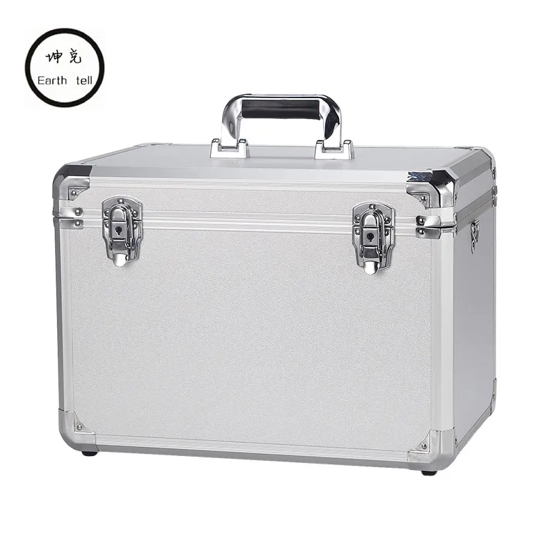 KUNDUI suitcase women men travel bag Thickening Aluminum frame laptop Large toolbox / lockable storage Display box luggage