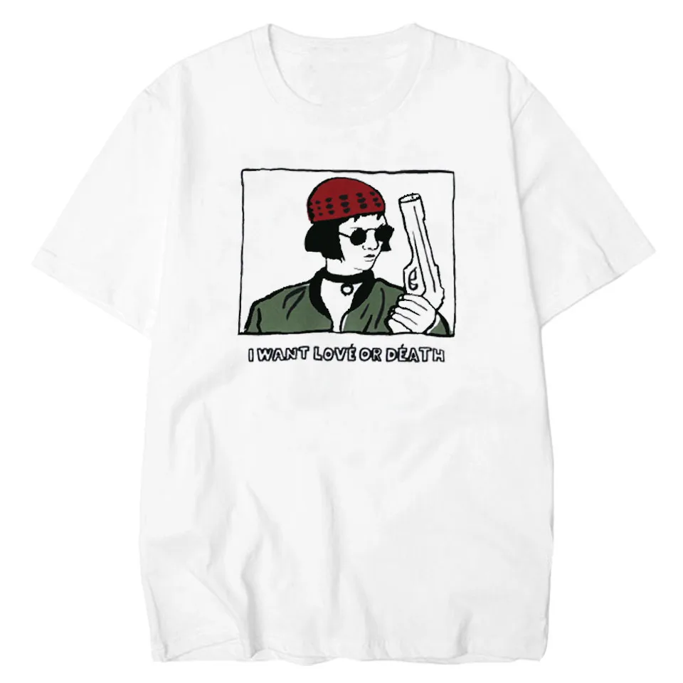 White LettBao Leon, профессиональные футболки, женская футболка, белая, Harajuku, рубашка, Ретро стиль, Матильда, футболка, женские топы, базовый дизайн, футболка - Цвет: White