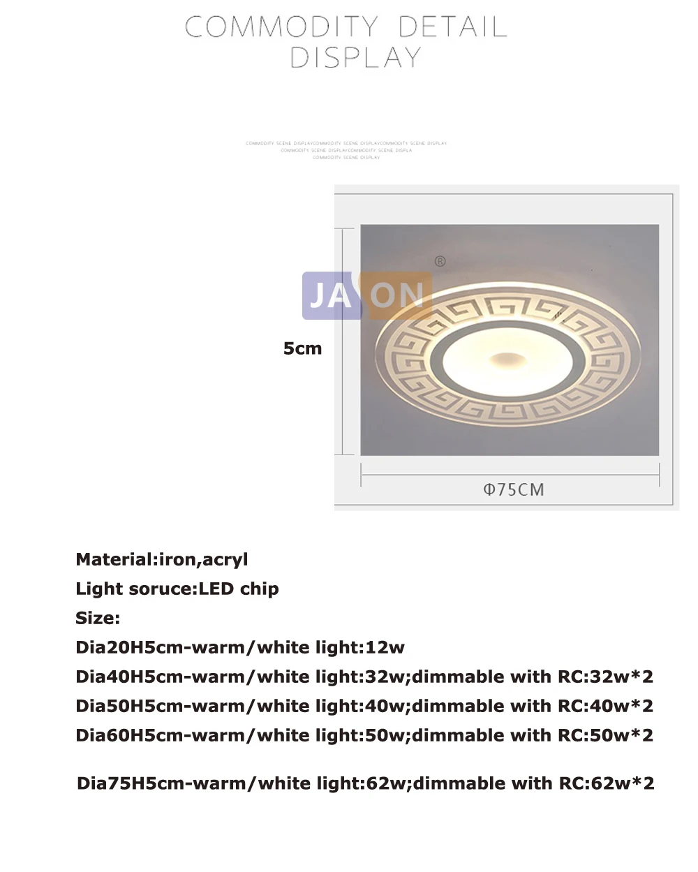 LED Китайские Железные акриловые круглые 5 см тонкий Светодиодные Лампы.Светодиодные Светильники.Люстры Потолочные.Светильники Потолочные Светильники.Потолочный Светильник.Освещение Для Столовой, Фойе и Спальни