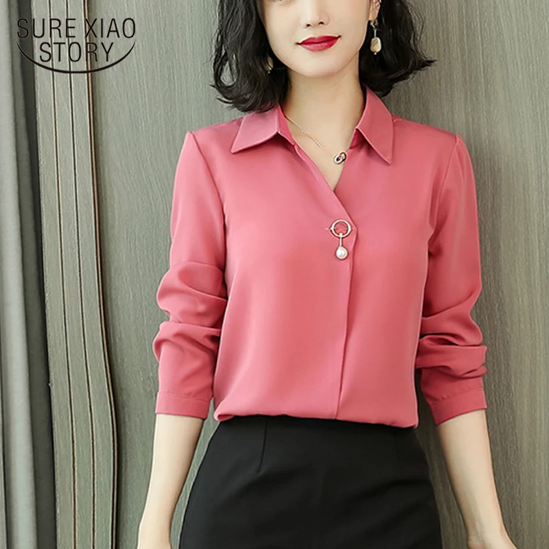 Осенняя blusas mujer de moda 2019 одежда женская рубашка с длинным рукавом Свободная зимняя