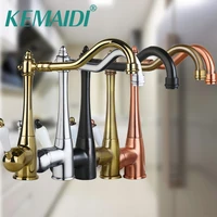 kemaidi kitchen sink faucet mixer taps antique copper chrome orb gold finish swivel brass finish deck mounted tap