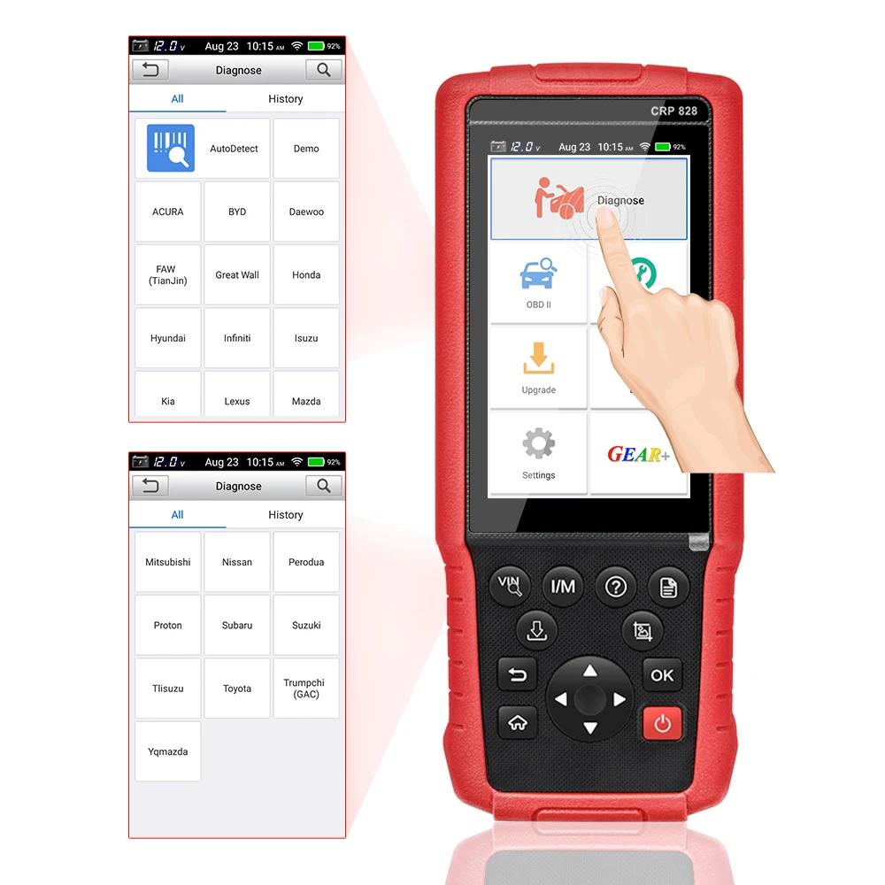 LAUNCH X431 CRP 808 полная система Диагностика OBD сканер эксклюзивная Настройка для большинства автомобилей заменена Easydiag 3,0