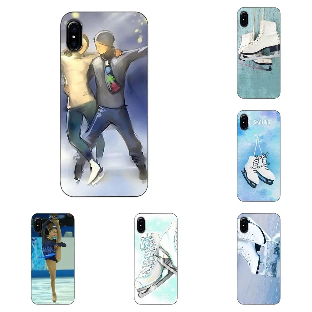 Для Apple iPhone 4 4S 5 5C 5S SE 6 6S 7 8 Plus X мягкие чехлы из ТПУ Capa Go Ice Skating With Friend|Чехлы-накладки|