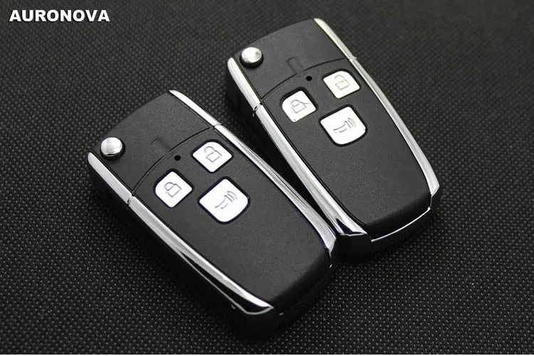 Auronova новое обновление складной чехол для ключей на застежке для BYD F3 F3R замена 3 кнопки дистанционного ключа автомобиля чехол