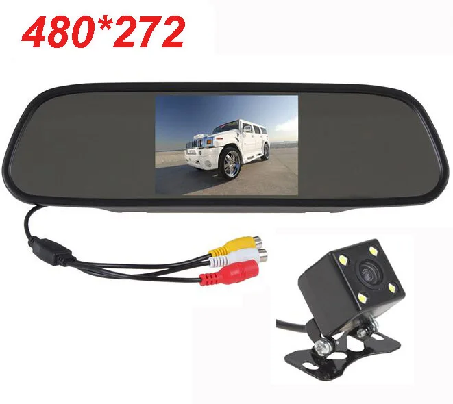 XYCING 5 дюймов TFT lcd Автомобильный монитор 800x480 пикселей широкоугольный Автомобильный зеркальный монитор заднего вида 2 AV вход автоматический переключатель заднего хода