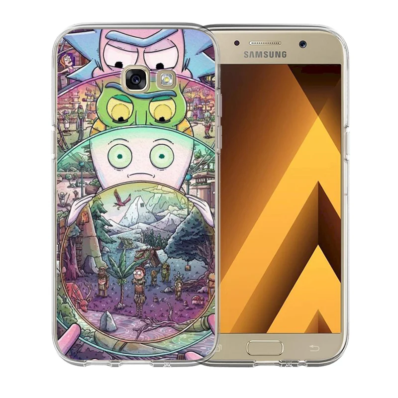 Роскошный чехол для телефона Rick And Morty Samsung Galaxy S6 S7 S8 S9 Edge Plus A3 A5 A7 A8 2015 2016 2017 2018 J3 funda