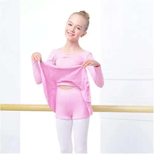 Separated Shorts Хлопковое балетное платье для танцев; детская одежда для балета для маленьких девочек; детское гимнастическое трико; тренировочная Одежда для танцев - Цвет: Separated Shorts