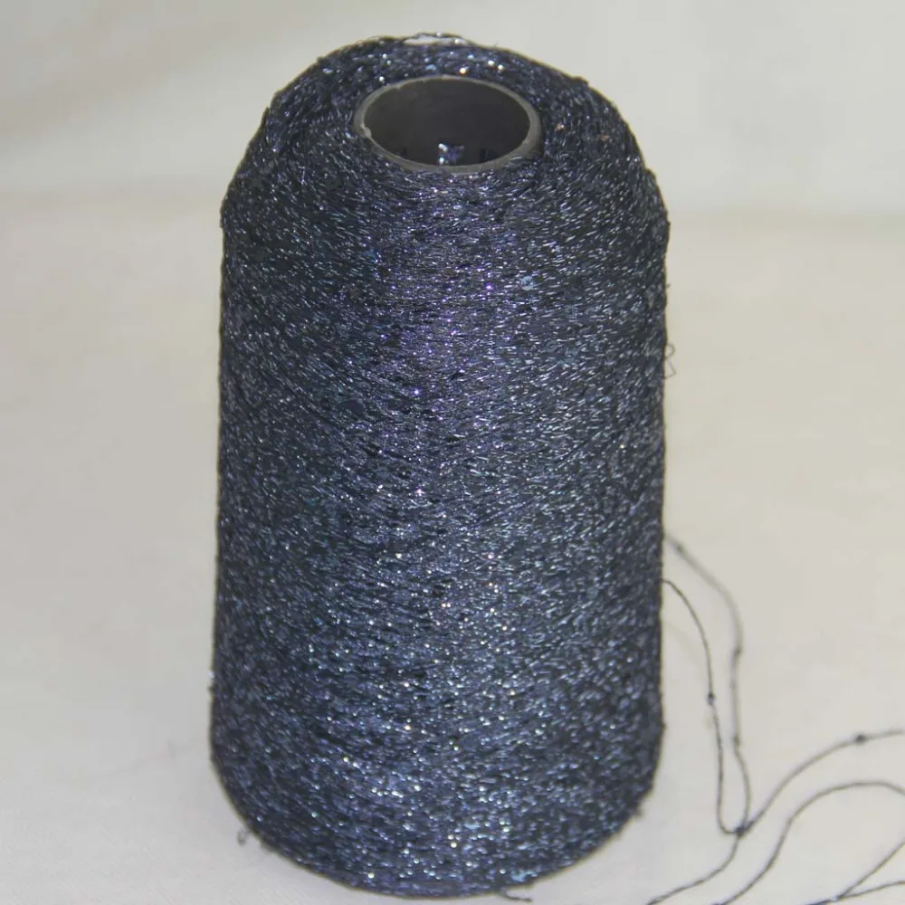 Распродажная пряжа ручной вязки с блестками диаметром 5 см 3 мм 480 г темно синего