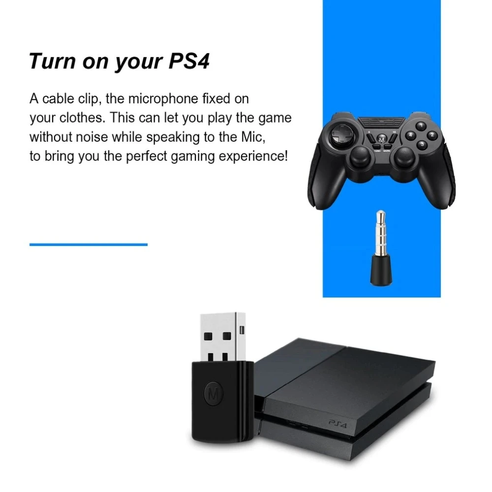 Usb-адаптер Bluetooth передатчик для PS4 Playstation Bluetooth 4,0 гарнитуры приемник наушников ключ