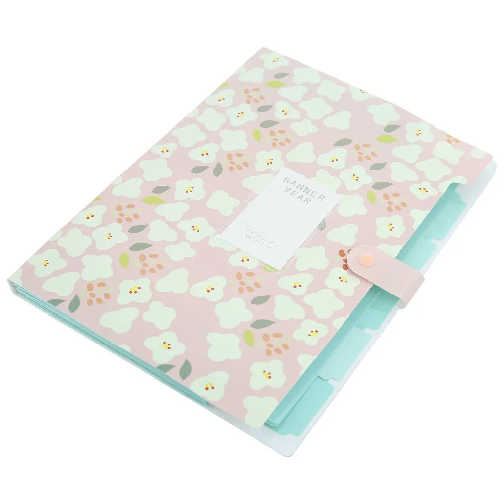 Папка для документов с цветочным принтом гармошка расширяющийся Органайзер