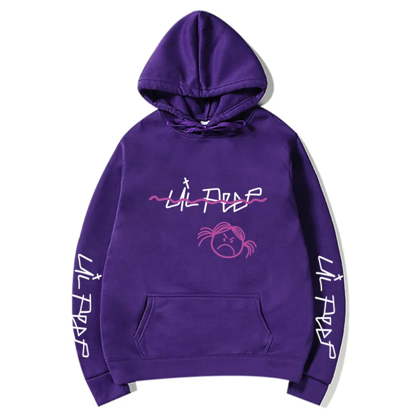 Purple 70 Lil Peep/толстовки с капюшоном Love lil. peep, мужские свитшоты, пуловер с капюшоном, свитшоты для мужчин/женщин, sudaderas cry, Детская уличная толстовка с капюшоном для мужчин - Цвет: Purple 70