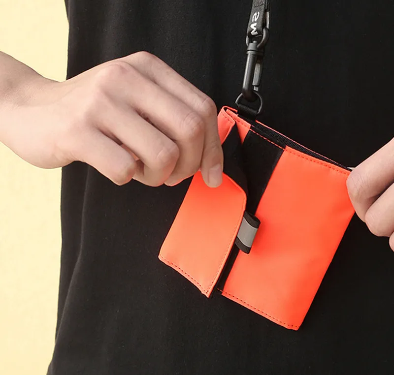 Мужской кошелек с защитой RFID водонепроницаемый нейлоновый отделением для монет