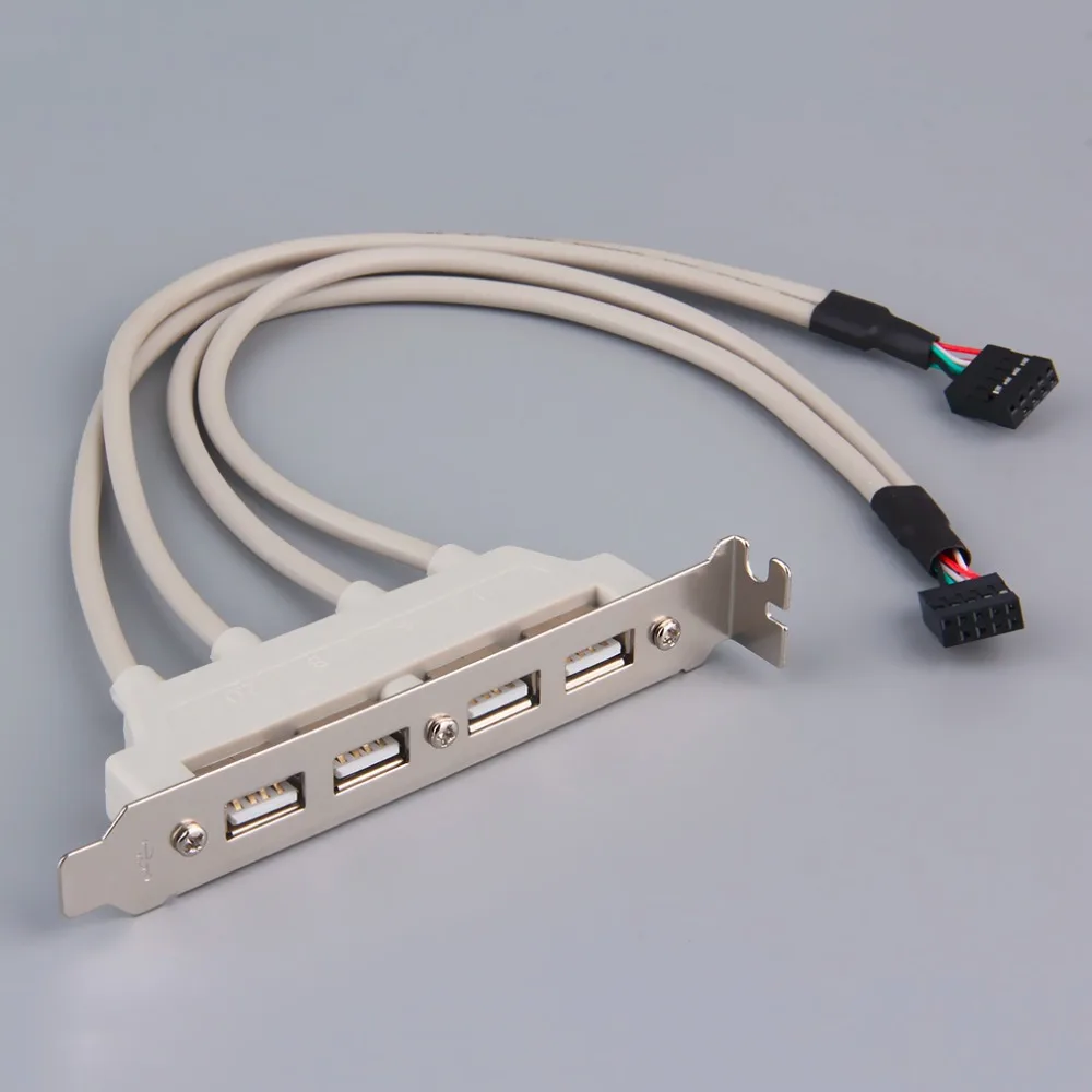 4 порта USB2.0 материнская плата задняя панель расширения кронштейн хоста адаптер