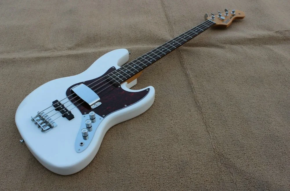 Новое поступление электрическая гитара F bass White хромированные детали черный