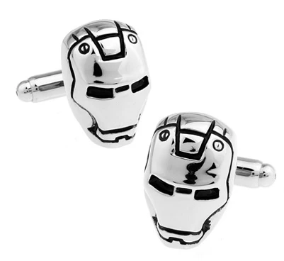 

Promotion! Men Cufflinks wholesale&retail top copper Silver Color Iron Man Cuff links free shipping