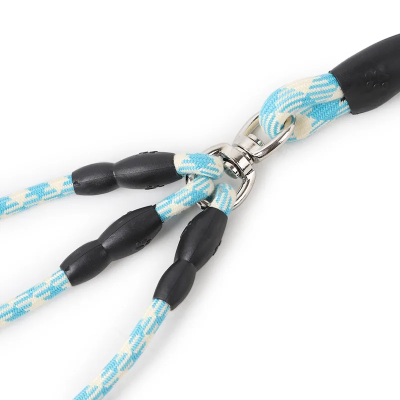 Поводок для трех собак из полиэстера и хлопка маленький поводок мягкой пены 1