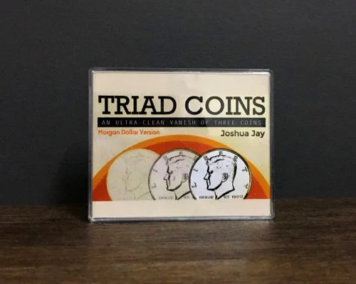 Triad Coins (Morgan Gimmick) от Joshua Jay исчезнет/появляющаяся классическая монета Волшебные