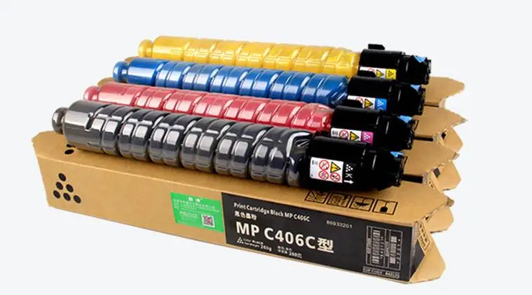 4 шт./компл. совместимый цветной тонер-картридж для ricoh MP C406 C306 C407 C406ZSP C305